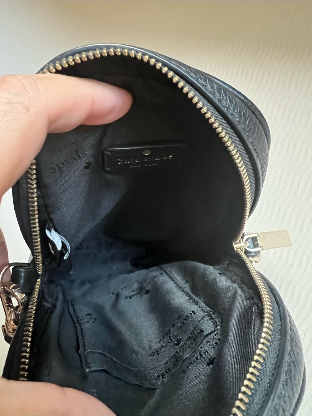 Kate Spade Rosie North/South Phone Crossbody, black pebbled leather NWOT - Picture 6 of 6